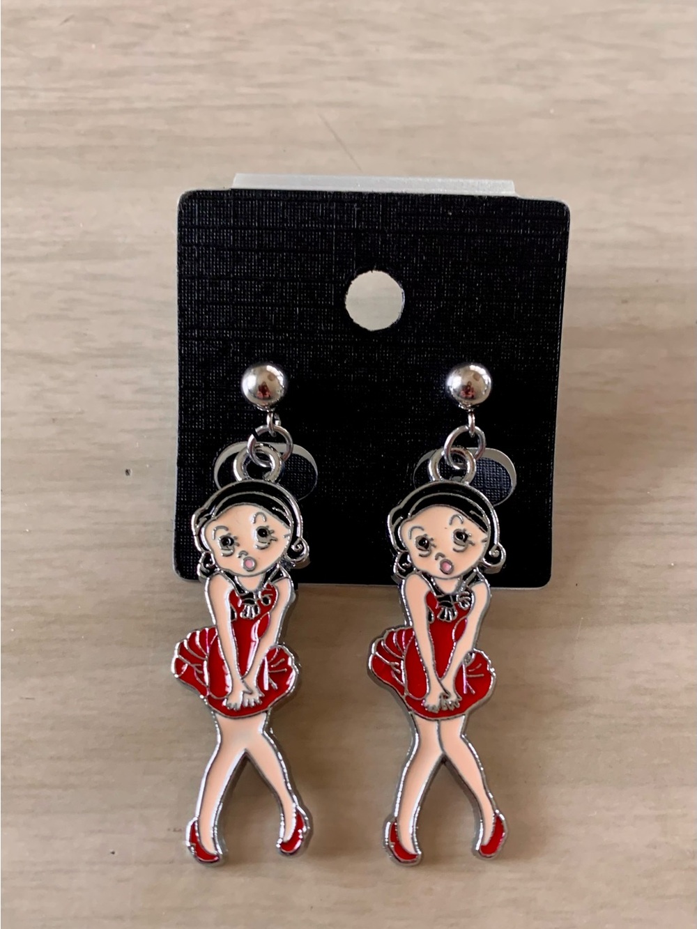 🍬3/20🍬Red Ballerina Dangle Earrings - Charming Girl Design
